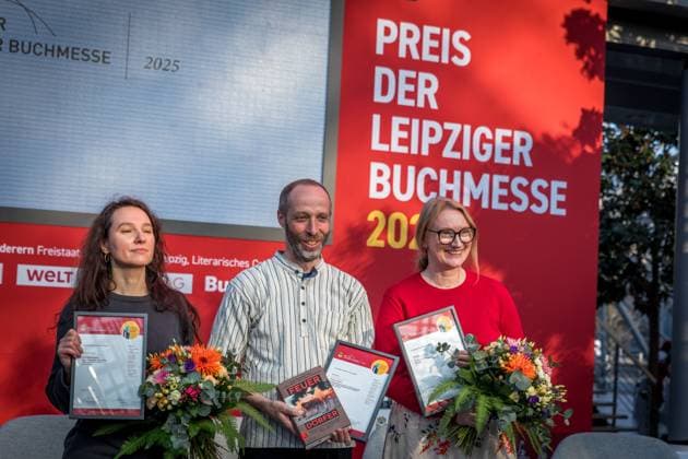 Award ceremony of the Leipzig Book Fair Prize Winners Kristine Bilkau, Thomas Weiler and Irina Rastorgueva Leipzig Book Fair 2025 Day 1