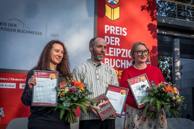 Award ceremony of the Leipzig Book Fair Prize Winners Kristine Bilkau, Thomas Weiler and Irina Rastorgueva Leipzig Book Fair 2025 Day 1