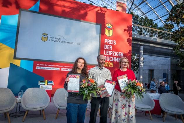 Award ceremony of the Leipzig Book Fair Prize Winners Kristine Bilkau, Thomas Weiler and Irina Rastorgueva Leipzig Book Fair 2025 Day 1