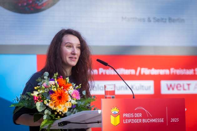 Leipzig Book Fair In the new fair, 2,040 exhibitors from 45 countries will present this years new products The fairs motto this year is Words move worlds This years guest country is Norway Award ceremony of the Leipzig Book Fair 2025 Irina Rastorgueva receives the award for Pop up Propaganda Epicrisis of Rus