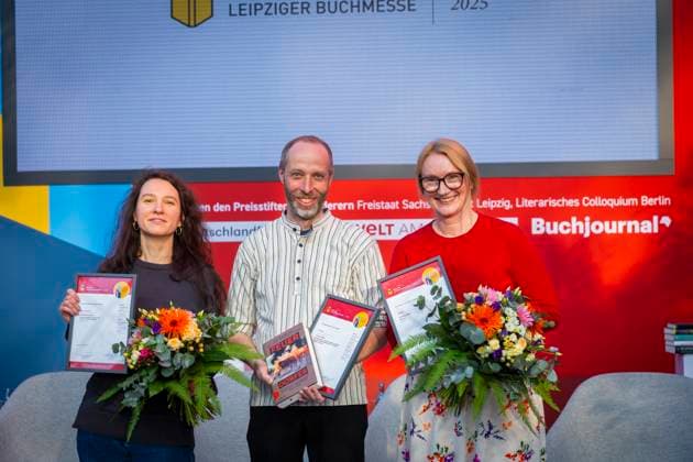 Leipzig Book Fair In the new fair, 2,040 exhibitors from 45 countries present this years new products This years motto of the fair is Words move worlds This years guest country is Norway Award ceremony of the Leipzig Book Fair 2025 The award winners inside from left to right Irina Rastorgueva, Thomas Weiler, Kristine Bilkau Leipzig Saxony Germany