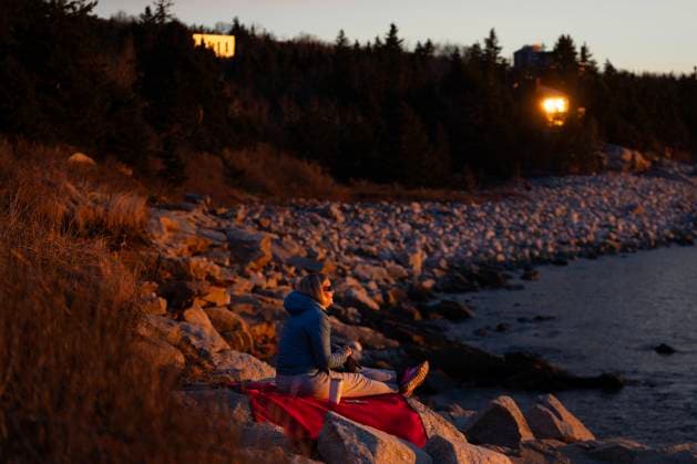 March 29, 2025, Halifax, Ns, Canada: A person wears protective glasses while watching a partial solar eclipse in Halifax on Saturday, March 29, 2025. Halifax Canada  - ZUMAc35_ 20250329_zaf_c35_003 Copyright: xDarrenxCalabresex