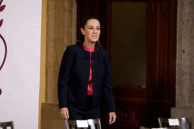 Mexican President, Claudia Sheinbaum Pardo, speaks during a briefing about the Welfare Pension Fund at National Palace. on March 31, 2025 in Mexico City, Mexico. Mexico City Mexico - ZUMAe321 20250331_zia_e321_026 Copyright: xLuisxBarronx