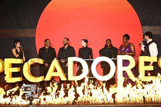 March 31, 2025, Mexico City, Ciudad de Mexico, Mexico: (L-R) Ryan Coogler, Michael B. Jordan, Hailee Steinfeld, Miles Caton and Wunmi Mosaku attend the red carpet for the movie Sinners at Plaza Universidad. on March 31, 2025 in Mexico City, Mexico. Mexico City Mexico - ZUMAe321 20250331_zea_e321_066 Copyright: xCarlosxTischlerx