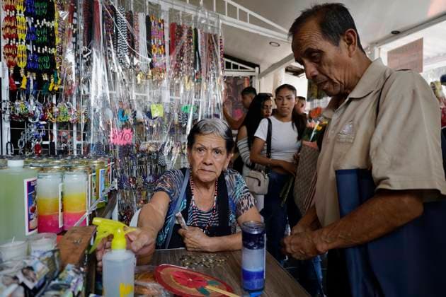 Daily Life In Mexico City Enriqueta Romero, guardian of Santa Muerte, welcomes her followers at her temple in Tepito, Mexico City, on April 1, 2025, who express their gratitude for the favors granted by La Nina Blanca. Mexico City Mexico City Mexico  Copyright: xGerardoxVieyrax originalFilename: vieyra-notitle250401_np5k0.jpg
