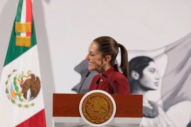 Claudia Sheinbaum, President Of Mexico, Will Announce A Program To Strengthen The Economy In Response To Donald Trump s Tariffs Claudia Sheinbaum, President of Mexico, holds a press conference at the National Palace in Mexico City, Mexico, where she mentions that she announces a program to strengthen the economy in response to the tariffs imposed by Donald Trump, which go into effect on April 2, 2025. Mexico City Mexico City Mexico  Copyright: xGerardoxVieyrax originalFilename: vieyra-notitle250402_npdPc.jpg