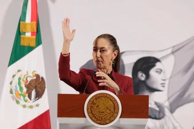 Claudia Sheinbaum, President Of Mexico, Will Announce A Program To Strengthen The Economy In Response To Donald Trump s Tariffs Claudia Sheinbaum, President of Mexico, holds a press conference at the National Palace in Mexico City, Mexico, where she mentions that she announces a program to strengthen the economy in response to the tariffs imposed by Donald Trump, which go into effect on April 2, 2025. Mexico City Mexico City Mexico  Copyright: xGerardoxVieyrax originalFilename: vieyra-notitle250402_npR3k.jpg