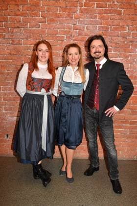 Johanna Mross, Stefanie Hertel with husband Lenny Award of the Bavarian State Medal for Social Merit 2025 Allerheiligen Hofkirche, Munich Residence 03 April 2025
