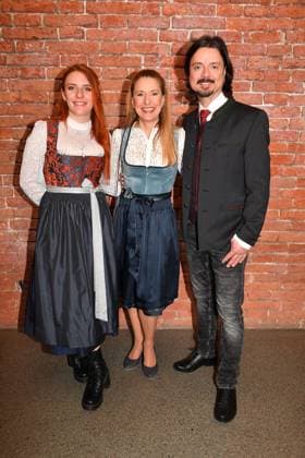 Johanna Mross, Stefanie Hertel and her husband Lanny Lanner at the award ceremony for the Bavarian State Medal for Social Merit 2025 in the Allerheiligen Hofkirche, Residenz on 3 April 2025 in Munich Bavarian State Medal for Stefanie Hertel and Sven Hannawald in Munich