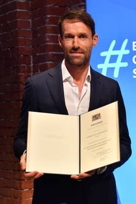 Sven Hannawald at the award ceremony for the Bavarian State Medal for Social Merit 2025 in the Allerheiligen Hofkirche, Residenz on 3 April 2025 in Munich Bavarian State Medal for Stefanie Hertel and Sven Hannawald in Munich
