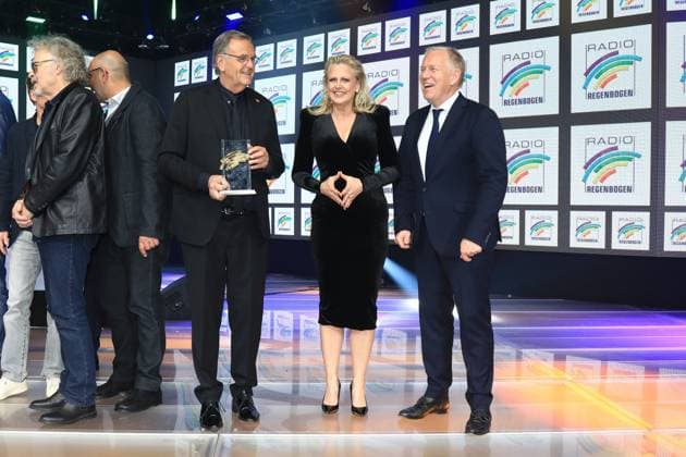 25 Radio Regenbogen Award in Rust Roland Mack, Babara Schöneberger and Johannes B Kerner at the 25 Radio Regenbogen Award in the Europapark in Rust Baden Würtenberg Germany Copyright: xMatthiasxGränzdörferx