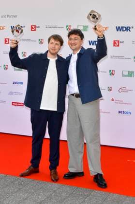 Jonathan Schoernig Johannes Filous, Einhundertvier award winner as a guest at the 61 Grimme Award ceremony on 04 04 2025 in Marl NRW Germany