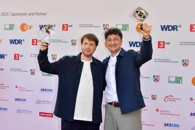 Jonathan Schoernig Johannes Filous, Einhundertvier award winner as a guest at the 61 Grimme Award ceremony on 04 04 2025 in Marl NRW Germany
