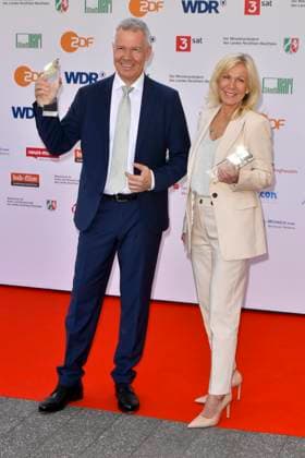 Peter Kloeppel, Ulrike von der Groeben RTL award winners as guests at the award ceremony of the 61 Grimme Prize on 04 04 2025 in Marl NRW Germany