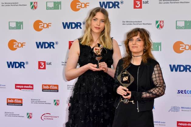 Isabell Beer, Isabel Stroeh Award winners as guests at the 61 Grimme Award ceremony on 04 04 2025 in Marl NRW Germany