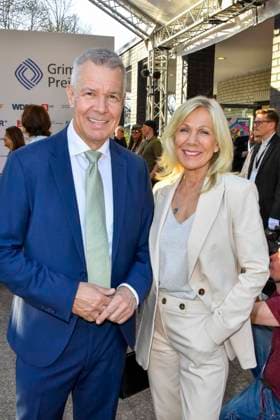 Peter Kloeppel, Ulrike von der Groeben RTL award winners as guests at the award ceremony of the 61 Grimme Prize on 04 04 2025 in Marl NRW Germany