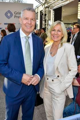 Peter Kloeppel, Ulrike von der Groeben RTL award winners as guests at the award ceremony of the 61 Grimme Prize on 04 04 2025 in Marl NRW Germany