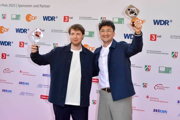 Jonathan Schoernig Johannes Filous, Einhundertvier award winner as a guest at the 61 Grimme Award ceremony on 04 04 2025 in Marl NRW Germany