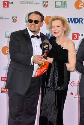Sunnyi Melles, Martin Danisch1 The Zweiflers Award winners as guests at the 61 Grimme Award ceremony on 04 04 2025 in Marl NRW Germany