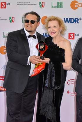 Sunnyi Melles, Martin Danisch1 The Zweiflers Award winners as guests at the 61 Grimme Award ceremony on 04 04 2025 in Marl NRW Germany