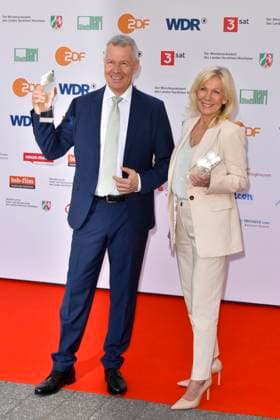 Peter Kloeppel, Ulrike von der Groeben RTL award winners as guests at the award ceremony of the 61 Grimme Prize on 04 04 2025 in Marl NRW Germany