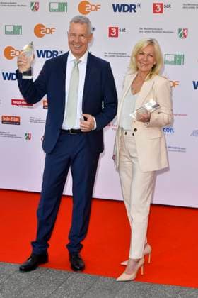 Peter Kloeppel, Ulrike von der Groeben RTL award winners as guests at the award ceremony of the 61 Grimme Prize on 04 04 2025 in Marl NRW Germany