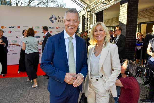 Peter Kloeppel, Ulrike von der Groeben RTL award winners as guests at the award ceremony of the 61 Grimme Prize on 04 04 2025 in Marl NRW Germany