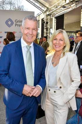 Peter Kloeppel, Ulrike von der Groeben RTL award winners as guests at the award ceremony of the 61 Grimme Prize on 04 04 2025 in Marl NRW Germany