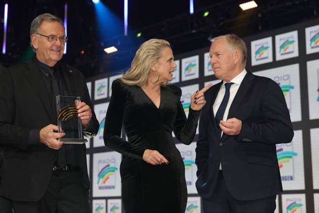 Radio Regenbogen Award 2025 Roland Mack Special Award Entertainment 2024 , Barbara Schöneberger Award winner in the category Media Woman 2024 and Johannes B Kerner Presentation of the 25 Radio Regenbogen Award on 04 04 2025 in the Europa Park Arena in Rust Baden Württemberg, Germany