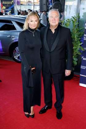 Franziska van Almsick with partner Jürgen B Harder at the presentation of the 25 Radio Regenbogen Award 2025 in the Europa Park Arena Rust, 04 04 2025 Foto:xS.xGabschx xFuturexImagex regenbogen_5406