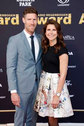 Nicolas Kopf and Ann Kathrin Mack at the presentation of the 25 Radio Regenbogen Award 2025 in the Europa Park Arena Rust, 04 04 2025 Foto:xS.xGabschx xFuturexImagex regenbogen_5428