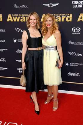 Monica Ivancan and Sonya Kraus at the presentation of the 25 Radio Regenbogen Award 2025 in the Europa Park Arena Rust, 04 04 2025 Foto:xS.xGabschx xFuturexImagex regenbogen_5471