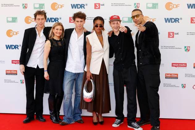 Emil Belton, Ina Christina Kersten, Oskar Belton, Larissa Sirah Herden, Bruno Alexander and Charles Booz Jakob at the 61st Grimme Award 2025 ceremony at Theater Marl Marl, 04 04 2025 Foto:xT.xSchröerx xFuturexImagex grimme_5406