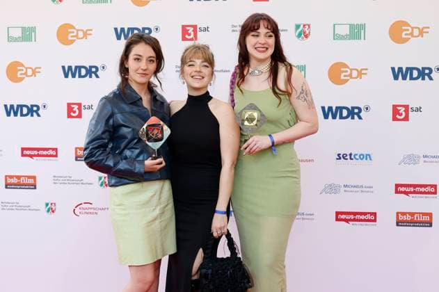 Marie Bloching, Elsa van Damke and Jana Forkel at the 61 award ceremony of the Grimme Prize 2025 in Theater Marl Marl, 04 04 2025 Foto:xT.xSchröerx xFuturexImagex grimme_5424