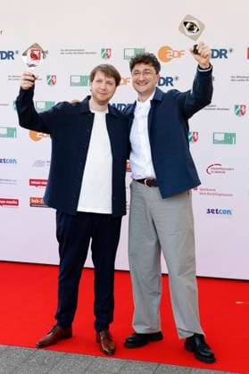 Jonathan Schörnig and Johannes Filous at the 61 award ceremony of the Grimme Prize 2025 in Theater Marl Marl, 04 04 2025 Foto:xT.xSchröerx xFuturexImagex grimme_5436