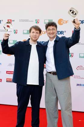 Jonathan Schörnig and Johannes Filous at the 61 award ceremony of the Grimme Prize 2025 in Theater Marl Marl, 04 04 2025 Foto:xT.xSchröerx xFuturexImagex grimme_5437
