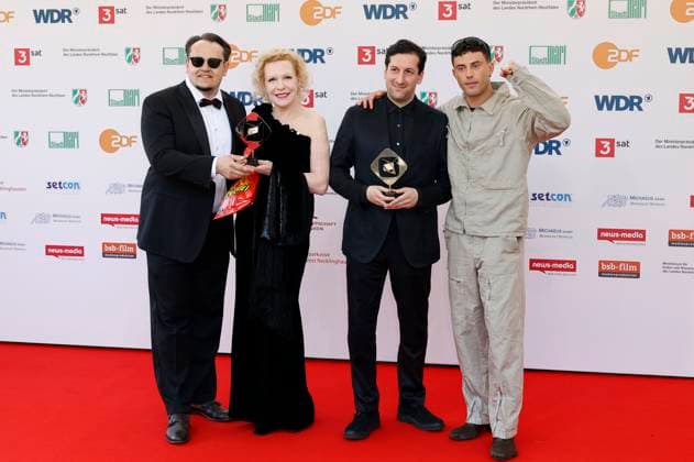 Martin Danisch, Sunnyi Melles, David Hadda and Aaron Altaras at the 61 Grimme Award 2025 ceremony at Theater Marl Marl, 04 04 2025 Foto:xT.xSchröerx xFuturexImagex grimme_5454