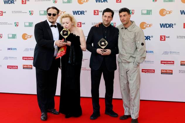 Martin Danisch, Sunnyi Melles, David Hadda and Aaron Altaras at the 61 Grimme Award 2025 ceremony at Theater Marl Marl, 04 04 2025 Foto:xT.xSchröerx xFuturexImagex grimme_5455