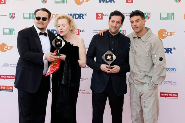 Martin Danisch, Sunnyi Melles, David Hadda and Aaron Altaras at the 61 Grimme Award 2025 ceremony at Theater Marl Marl, 04 04 2025 Foto:xT.xSchröerx xFuturexImagex grimme_5456