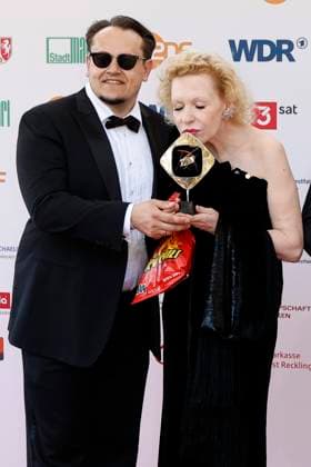 Martin Danisch and Sunnyi Melles at the 61 Grimme Prize 2025 award ceremony at Theater Marl Marl, 04 04 2025 Foto:xT.xSchröerx xFuturexImagex grimme_5458