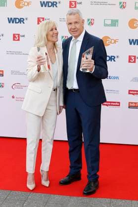 Ulrike von der Groeben and Peter Kloeppel at the 61 award ceremony of the Grimme Prize 2025 in Theater Marl Marl, 04 04 2025 Foto:xT.xSchröerx xFuturexImagex grimme_5466