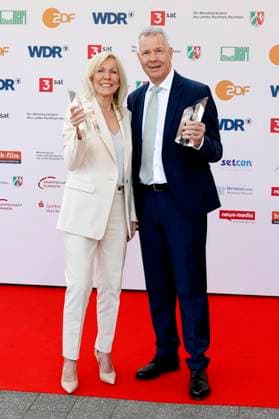 Ulrike von der Groeben and Peter Kloeppel at the 61 award ceremony of the Grimme Prize 2025 in Theater Marl Marl, 04 04 2025 Foto:xT.xSchröerx xFuturexImagex grimme_5467