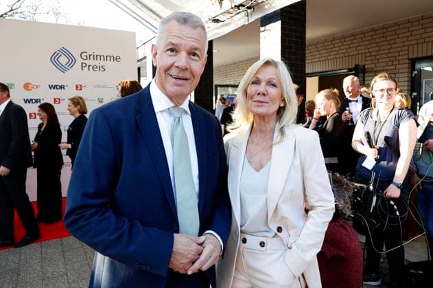 Peter Kloeppel and Ulrike von der Groeben at the 61 award ceremony of the Grimme Prize 2025 in Theater Marl Marl, 04 04 2025 Foto:xT.xSchröerx xFuturexImagex grimme_5475