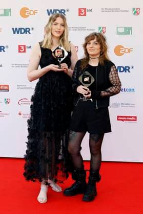 Isabell Beer and Isabel Ströh at the 61 award ceremony of the Grimme Prize 2025 in Theater Marl Marl, 04 04 2025 Foto:xT.xSchröerx xFuturexImagex grimme_5487