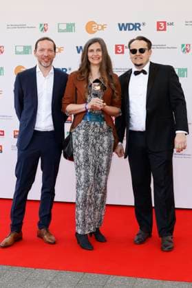 Guest, Anja Marquardt and Martin Danisch at the 61 award ceremony of the Grimme Prize 2025 in Theater Marl Marl, 04 04 2025 Foto:xT.xSchröerx xFuturexImagex grimme_5492