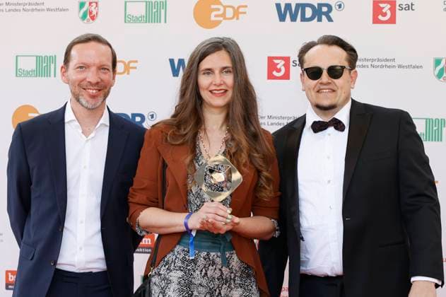 Guest, Anja Marquardt and Martin Danisch at the 61 award ceremony of the Grimme Prize 2025 in Theater Marl Marl, 04 04 2025 Foto:xT.xSchröerx xFuturexImagex grimme_5493