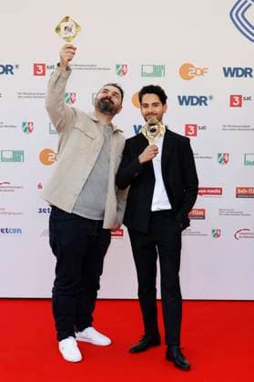 Bilal Bahadir and Cagdas Eren Yüksel at the 61 award ceremony of the Grimme Prize 2025 in Theater Marl Marl, 04 04 2025 Foto:xT.xSchröerx xFuturexImagex grimme_5508