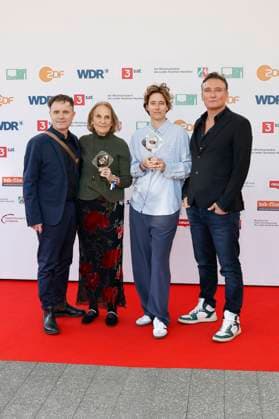 Thomas Wendrich, Gabriela Sperl, Pia Strietmann and Oliver Masucci at the 61st Grimme Prize 2025 award ceremony at Theater Marl Marl, 04 04 2025 Foto:xT.xSchröerx xFuturexImagex grimme_5519