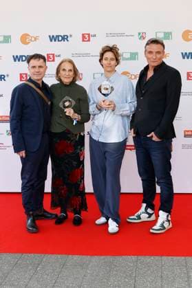 Thomas Wendrich, Gabriela Sperl, Pia Strietmann and Oliver Masucci at the 61st Grimme Prize 2025 award ceremony at Theater Marl Marl, 04 04 2025 Foto:xT.xSchröerx xFuturexImagex grimme_5520