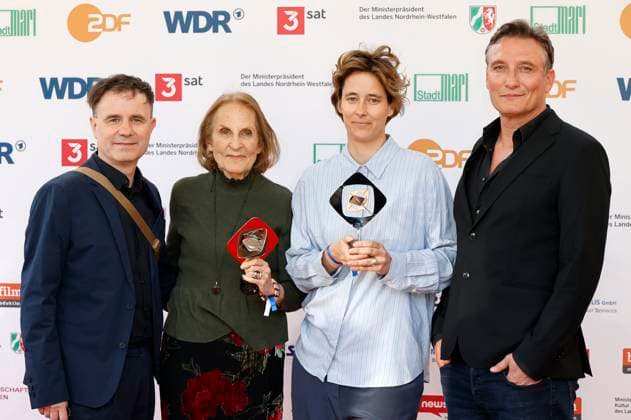 Thomas Wendrich, Gabriela Sperl, Pia Strietmann and Oliver Masucci at the 61st Grimme Prize 2025 award ceremony at Theater Marl Marl, 04 04 2025 Foto:xT.xSchröerx xFuturexImagex grimme_5522